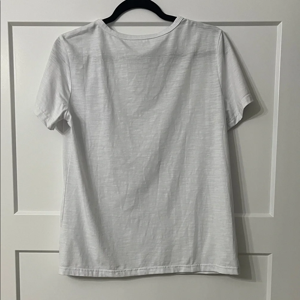 White Distressed Women Top - Picture 3 of 3